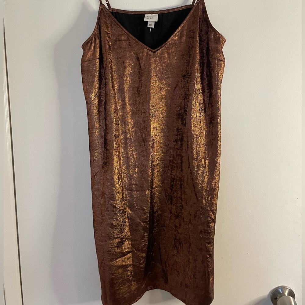 Brown Shimmery Cocktail Dress
